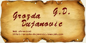 Grozda Dujanović vizit kartica